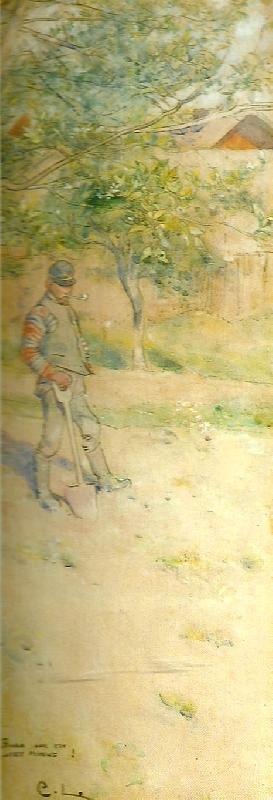 Carl Larsson tradgardsbild oil painting image